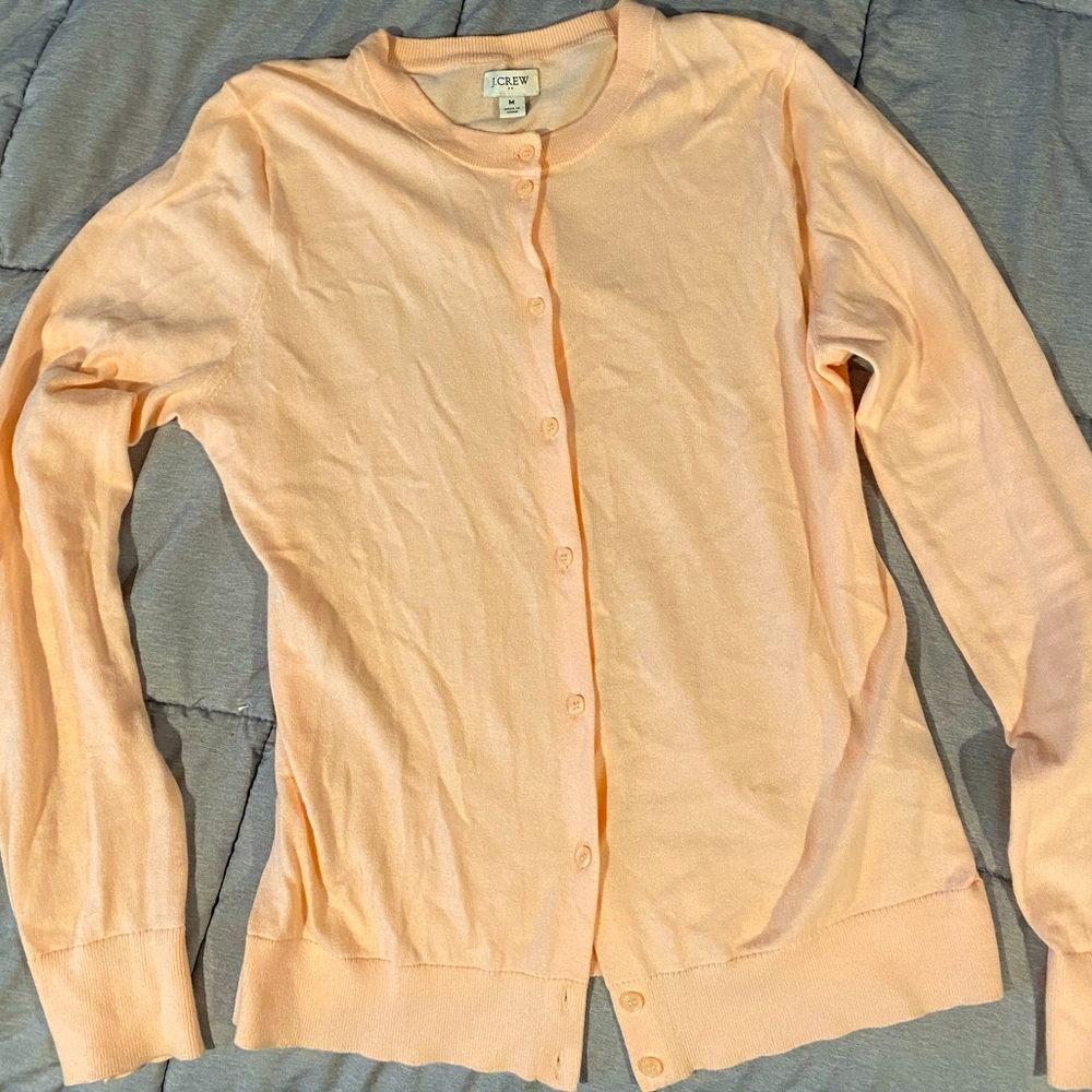 J. Crew Women's Peach Cardigan Sweater